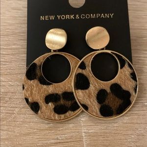 Animal print gold earrings